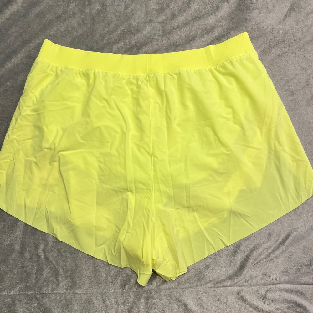 CRZ YOGA Women's Neon Yellow Athletic‎ Sports Shorts Liner XL - Picture 2 of 3